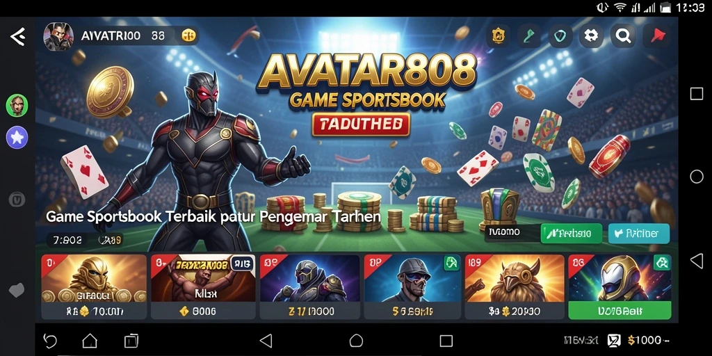 Tampilan antarmuka pengguna yang menarik di AVATAR808 saat bermain Sportsbook.