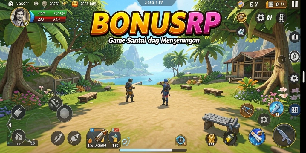 Tampilan gameplay menarik dari BONUSRP dengan karakter lucu.