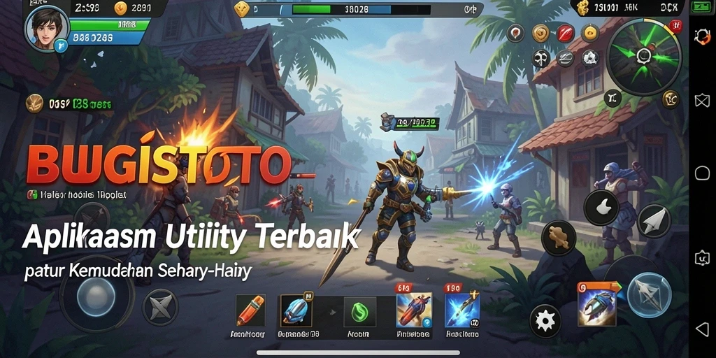 Tampilan antarmuka BUGISTOTO yang sederhana dan menarik dengan berbagai fitur Utility.