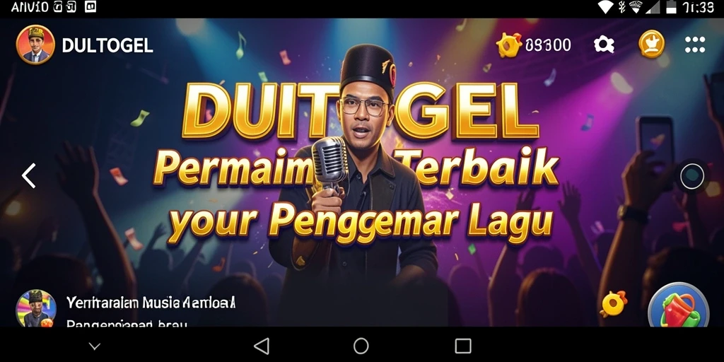 Screenshot gameplay DULTOGEL dengan interaksi musik yang seru.