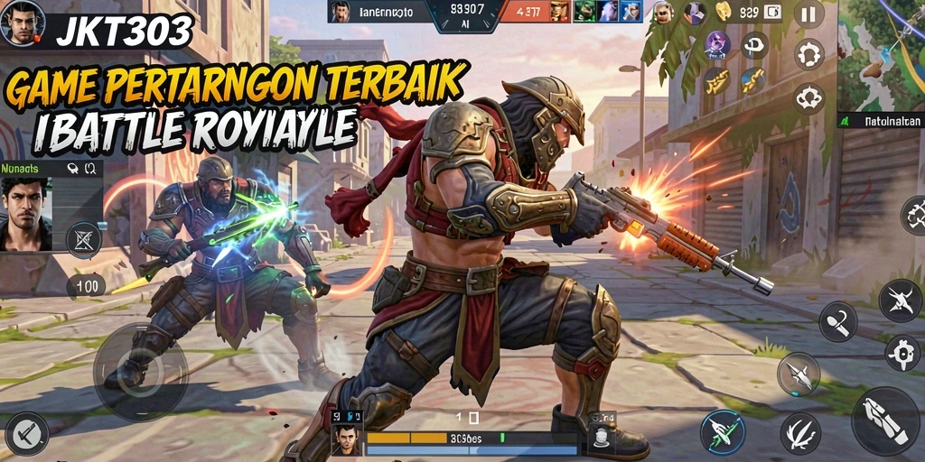 Tampilan menarik dari gameplay JKT303 di medan pertempuran Battle Royale.