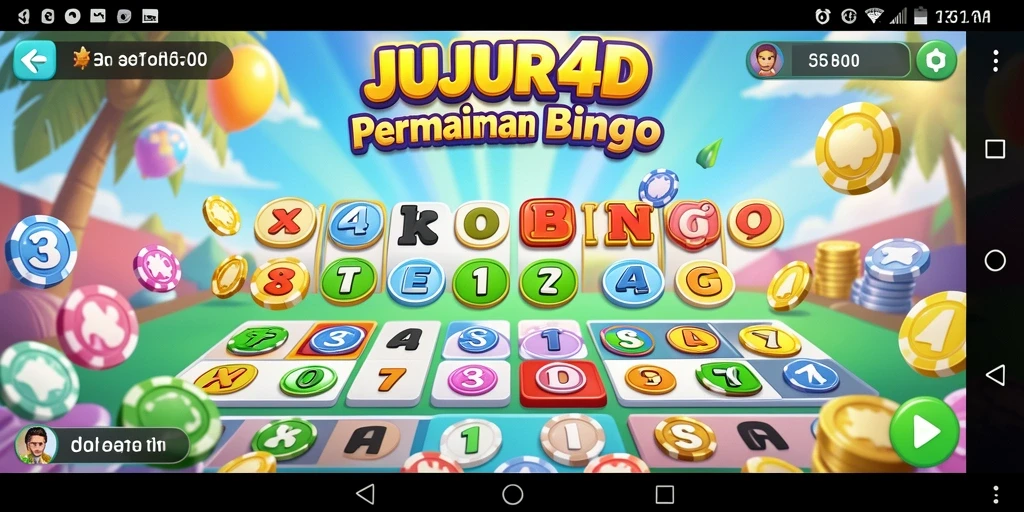 Screenshot gameplay JUJUR4D menampilkan suasana permainan Bingo yang seru.