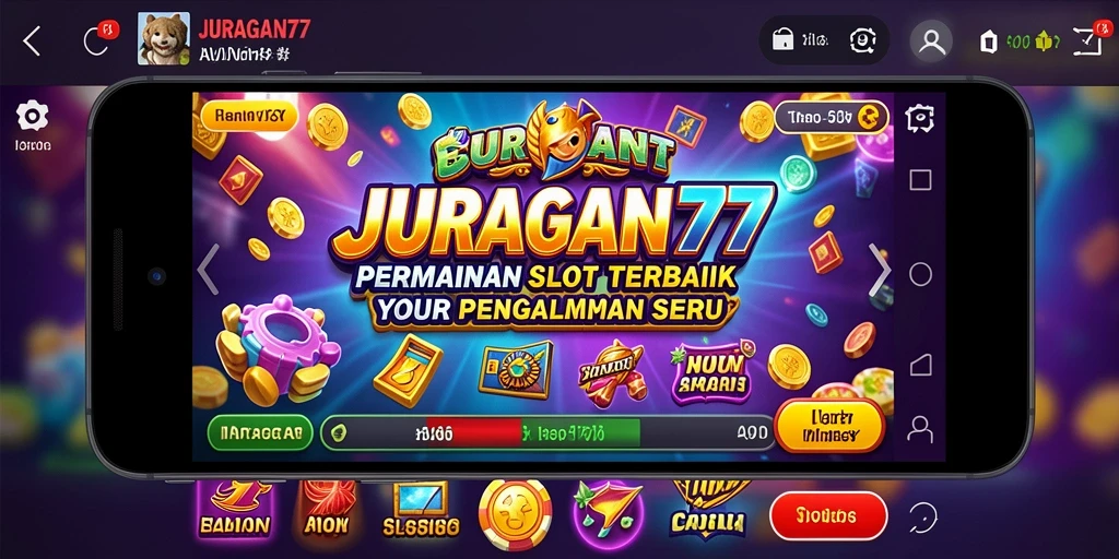 Screenshot tampilan menawan dari gameplay <strong>JURAGAN77</strong> dengan slot beragam tema.