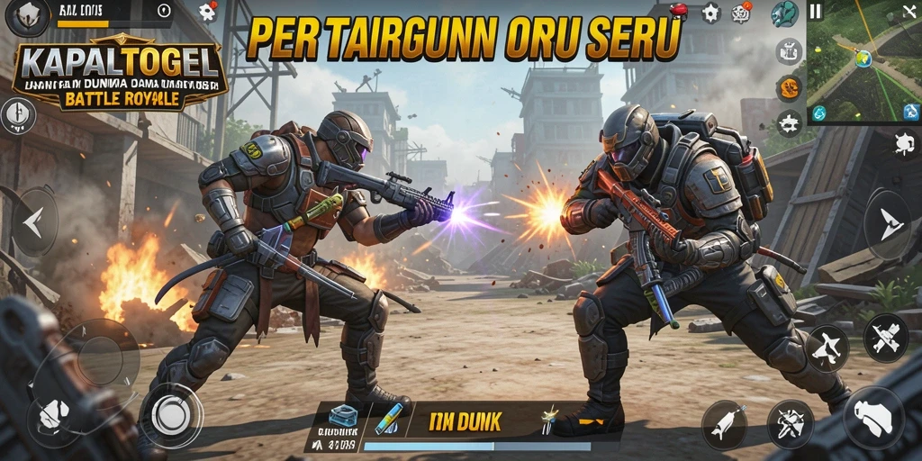 Tangkapan layar menampilkan aksi mendebarkan dalam pertandingan Battle Royale di KAPALTOGEL.