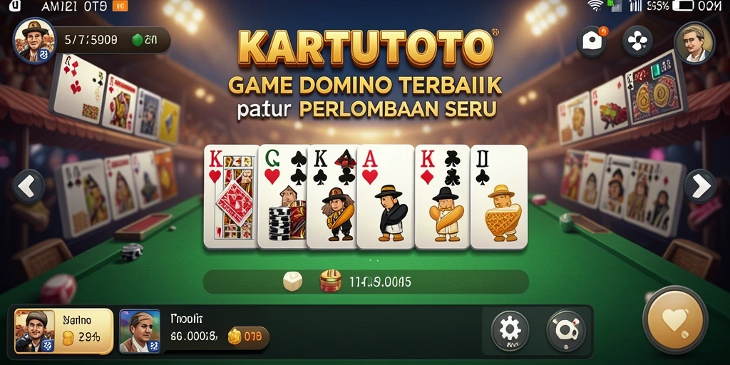 Screenshot gameplay KARTUTOTO yang menampilkan ketegangan bermain Domino.