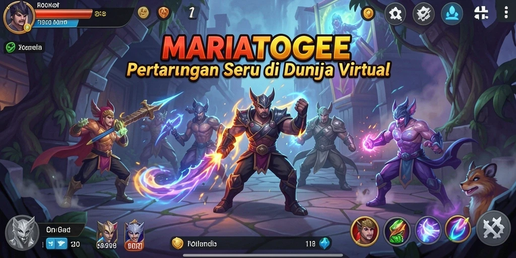 Tampilan seru gameplay pertarungan MARIATOGEL dengan aksi yang mendebarkan.