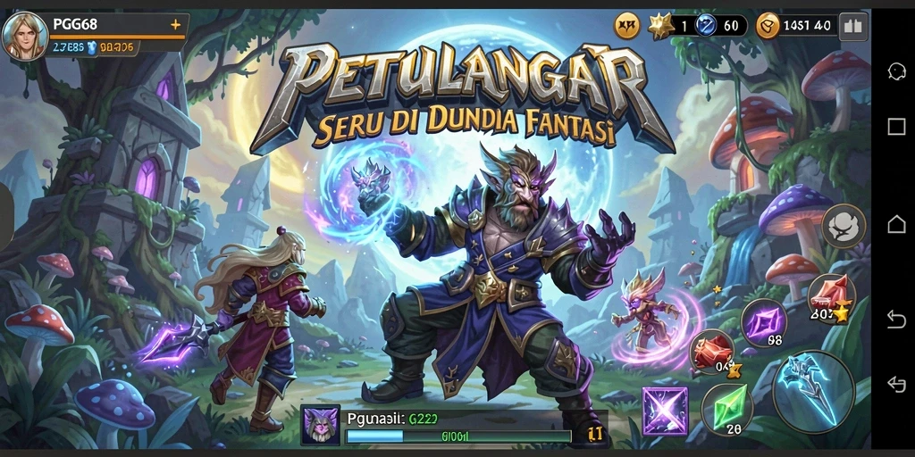 Gameplay PGG68 yang menarik dengan petualangan seru di dunia fantasi.