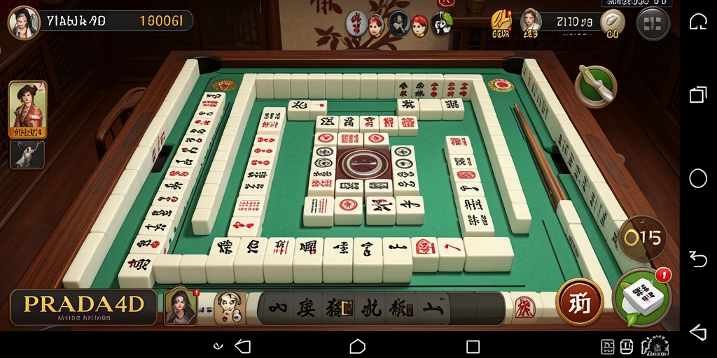 Screenshot PRADA4D yang menunjukkan gameplay Mahjong yang seru.