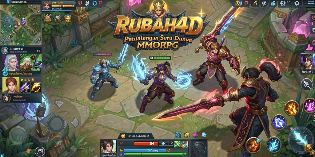 Tampilan gameplay yang menakjubkan dalam RUBAH4D di dunia MMORPG.