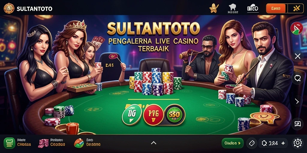 Tampilan menarik dari gameplay Live Casino SULTANTOTO yang mendebarkan.