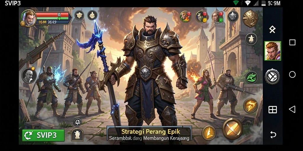 Tampilan gameplay seru dan strategis dalam SVIP3.