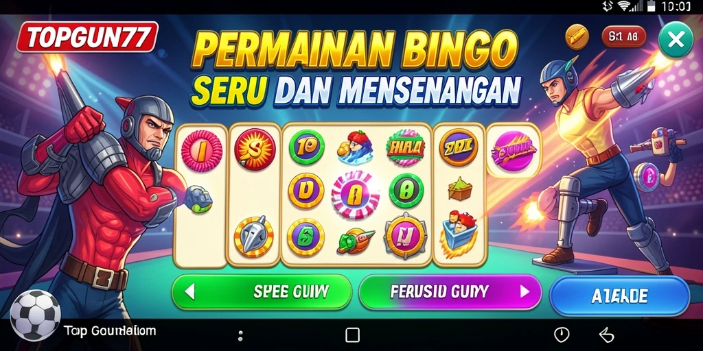 Tampilan menarik dari gameplay Bingo di TOPGUN77.