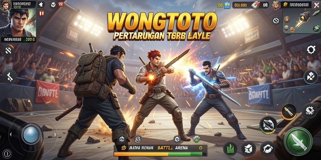 Screenshot gameplay epic dari WONGTOTO dalam pertempuran Battle Royale.